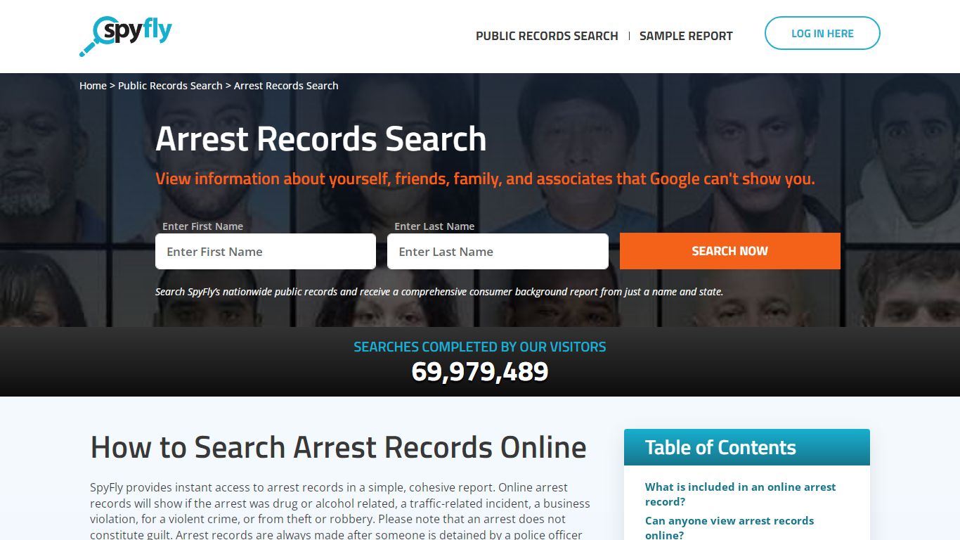 Arrest Records Search | Enter Any Name and Search Privately | SpyFly